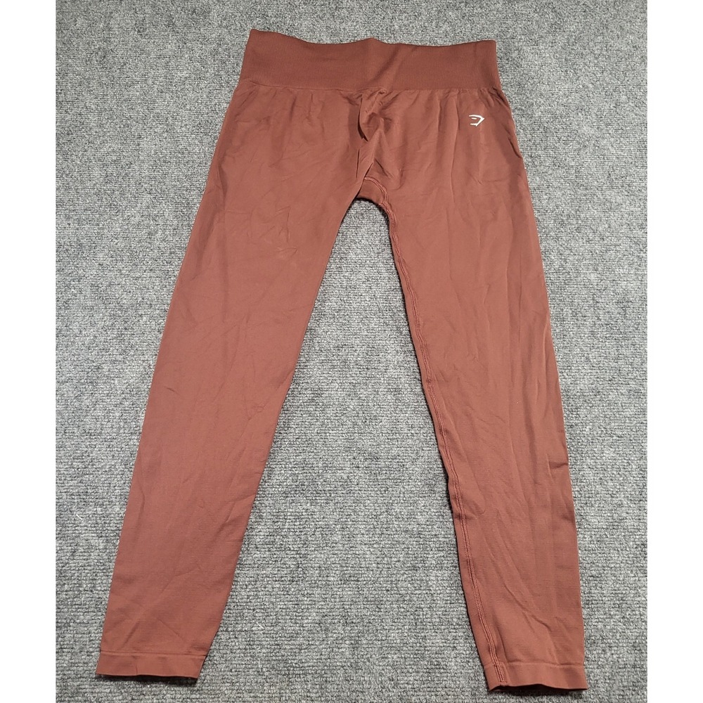 Gymshark Seamless High-Waisted Burgundy Leggings Activewear Women's Size X-Large